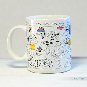 Retro 1984 Here Kitty Kitty Kitty Mug by Dwight